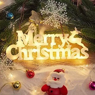 Merry Christmas Sign For Christmas Decorations Christmas Tree Hanging Lighted • $12.49