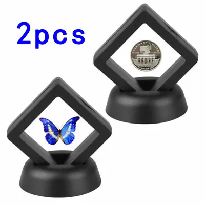 £4.22 • Buy Coin Medal Jewellery Display Presentation Box Floating 3D Case New Stand Holder