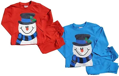 £7.95 • Buy Christmas Snowman Pyjamas Cotton Childs Unisex Boys / Girls  2 To 6 Years