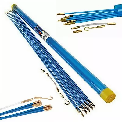 10M Cable Access Kit 1M X 10 Electricians Wire Connect Puller Rods Push Pulling • £19.90