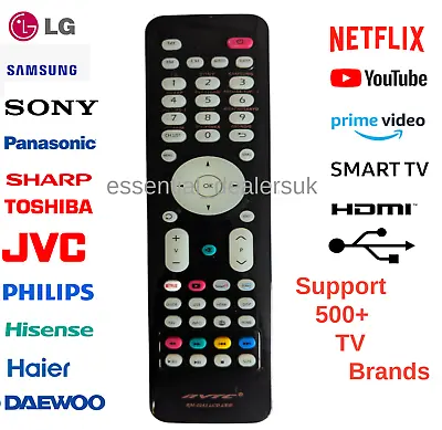 Universal LCD LED Remote TV Control For All Types Easy Set With Unique Code • £6.99