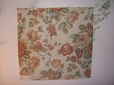 £25.80 • Buy Highland Court  English Rose  Embroidered Remnant For Craft Color Rose And Green