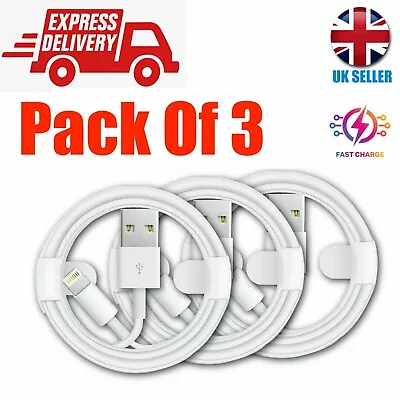 £6.95 • Buy 1M 2M Genuine IPhone Cable Charger For Apple 13 12 11 X XR 7 IPad USB Data Lead 