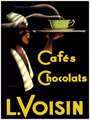 Decoration Poster.Interior Design.Cafe Chocolate Voisin Green Decor.6985 • $49