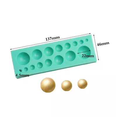 3D Bead Pearls Ball Mould Sugarcraft Cupcake Baking Decorating Chocolate Cake • £3.89