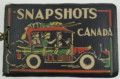 $39.50 • Buy C1930 Snapshot Photo Album Canada Vacation Car W/ Vintage Photo Lot Boat Water 