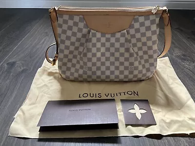 Louis Vuitton Damier Azur Canvas Siracusa MM Bag With Dust Bag Perfect Condition • £1250