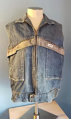 GUESS Georges Marciano Denim Stone Washed Vest Marty McFLY M • $26.10