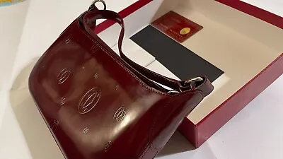 $700 • Buy Cartier Happy Birthday Women's Leather Shoulder Bag Bordeaux