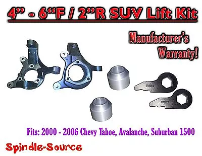 4-6  Lift Kit Spndl Torsion Keys FOR 00 - 06 Chevy Suburban Tahoe Avalanche 1500 • $352.90