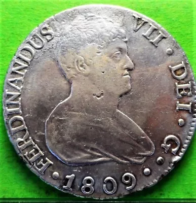 FERNANDO VII 8 Reales 1809 SEVILLA -CN Silver SPAIN • £353.39