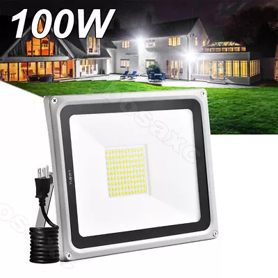 LED Flood Light 100W Cool White Outdoor Spotlight Garden Yard Lamp W/US Plug • $13.79