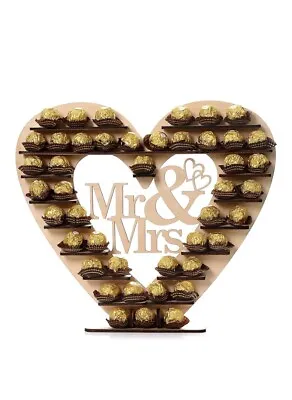 Wedding Chocolate Stand Centrepiece Sweets Mr & Mrs Heart Tree (Sweet Not Includ • £14.55