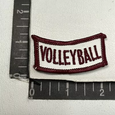 VOLLEYBALL Tab Patch (Maroon On White) 00V1 • $5.99