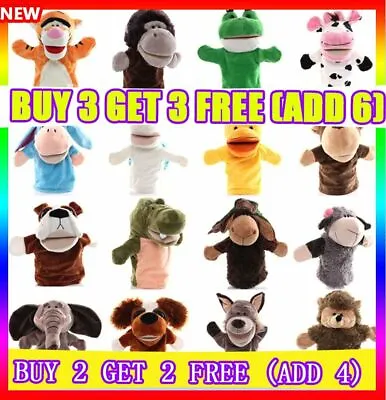 25 Styles Animal Hand Glove Puppet Soft Plush Puppets Kid Childrens Toy Funny UK • £7.94