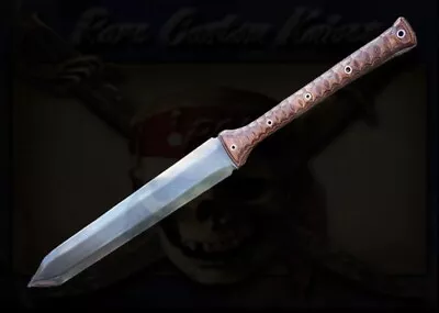 Rare Custom Handmade 32  Carbon Stee Hunting Survival Jungle Spear With Sheath • $99.99