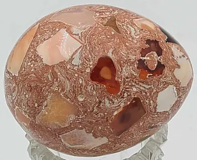 Fire Mexican Opal Carved Egg Shape Natural Mineral Crystal ~ 2 1/4  • $25