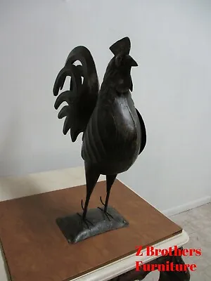 Bombay Company Metal Rooster Sculpture Statue  A • $289