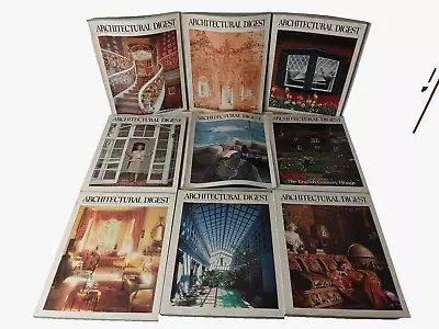 Vintage Architectural Digest 1985 Lot Of 9 Issues With April TRUMP TOWER Issue • $30