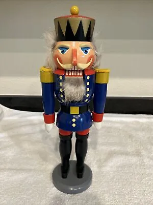 Vintage Erzgebirge Nutcracker Traditional Wooden German Soldier Prince 13  Tall • $32