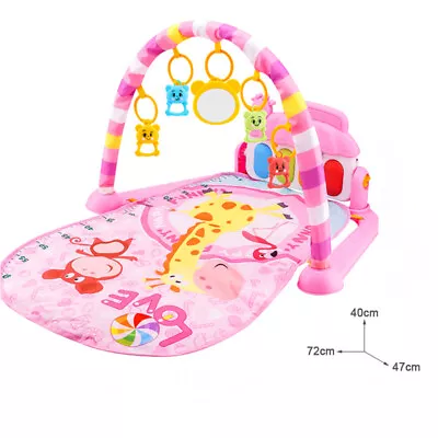 Musical Baby Activity Gym Rack Play Mat Kid Rug Puzzle Mat Carpet Piano Keyboard • £18.49