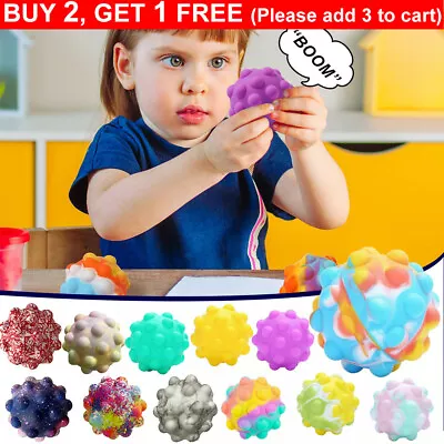 £3.99 • Buy Popper Stress Fidget Balls 3D Pop On It Bubbles Sensory Toys For Autistic Kids