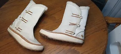 Merrell Women's Komodo Spirit Tibet Boots Off White High Timber Boots Size 10 • $55