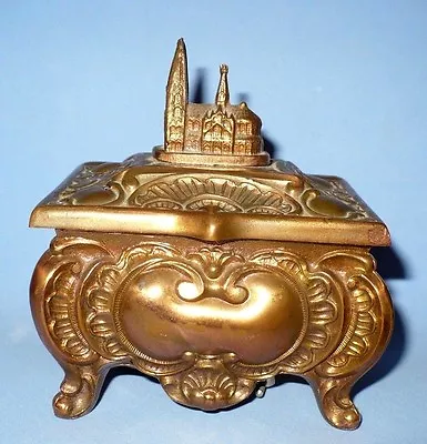 Vintage Copper Kolner Dom Music Box Rosary Jewelry Trinket Box West Germany Vcg • $59.99