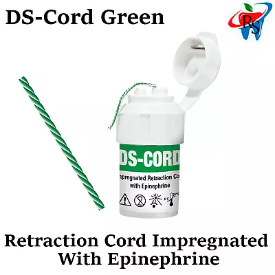 Dental Gingival Retraction DS-CORD Twist Impregnated Epinephrine Green • $15.90