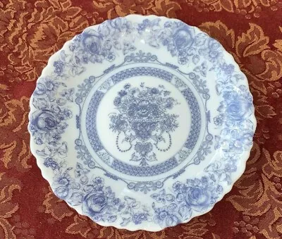 $8.99 • Buy Arcopal France Honorine Blue Floral Scalloped Edge Bread/Dessert Plate 7 1/4 