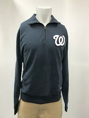 Washington Nationals 1/4 Zip Pullover Sweatshirt Men's Size L XL 2XL '47 Blue • $49.99