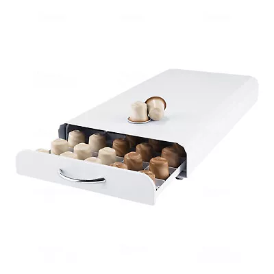 50 Pods Coffee Capsule Holder Dispenser White Storage Rack Organizer Nespresso • $33.90