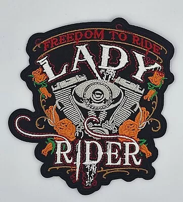 Lady Rider Orange Vest Biker Harley Davidson  Patch Iron On Sew On Motorcycle • $9.93