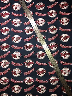 Minnesota Twins  Baseball Cotton Fabric 1/2 Yard (18 By 58”) New • $6.59