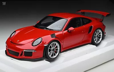 1/18 AUTOart Porsche 911 991 GT3 RS 2015 Guards Red/ Silver Wheels-78165 • $329