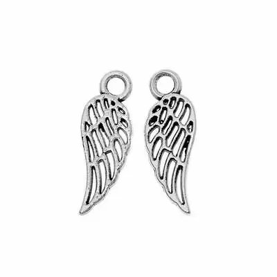 10 X Angel Wing Hollow Charms Pendants Jewellery Making Crafts Tibetan Silver  • £2.09