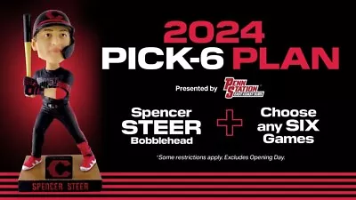 Spencer Steer Cincinnati Reds Bobblehead Pick 6.  Limited.  Available April 8. • $72.22