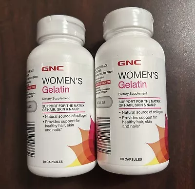GNC Women's Gelatin Supplement 60 Capsules X 2 Bottles New • $30