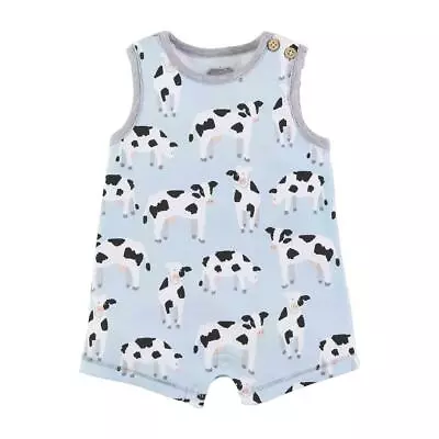 Mud Pie Baby Boy/Girl One Piece Cow Print Romper Size 6-9 Month NEW • $19.95