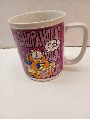 VTG/HTF Enesco  Garfield   Shopaholic  Coffee Mug • $12.45