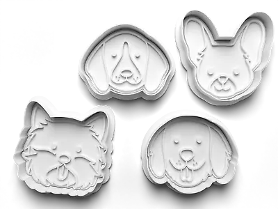 $4.99 • Buy Cute Dogs Cookie Cutters - Gingerbread And Embosser Fondant Cutout