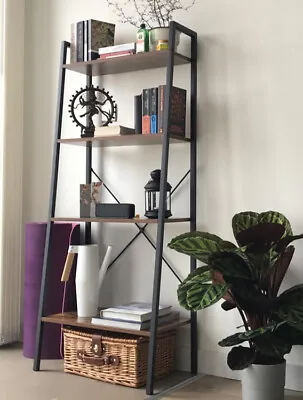 £61.80 • Buy Vintage Industrial Bookcase Tall Display Storage Shelving Unit Furniture Stand