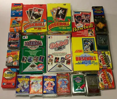 Old Vintage Baseball Cards In Unopened Packs From Wax Box 100 Card Lot 1987-95 • $16.75