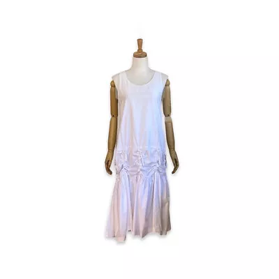 KATIE PYE!!! Vintage 1980s ‘Katie Pye’ White Gathered Sleeveless Dress. Size 8 • $200