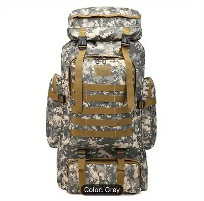 New 1 Pc Large Capacity Anti-splash Outdoor Backpacking Bag Gray Camouflage • $50