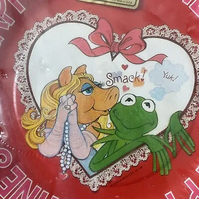 Hallmark Kermit The Frog & Miss Piggy Vintage 1981 Paper Plates NEW Set Of 8 • $14