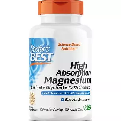 Doctor's Best High Absorption Magnesium Lysinate Glycinate 100%Chelated  • $16.61