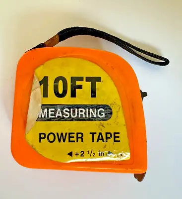 Orange Tape Measure With Lock - 10 Foot W/ Wrist Strap - Used • $1.95