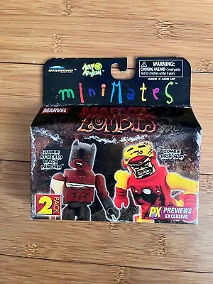 Marvel Universe Minimates Zombies Series Iron Man & Black Panther Toy Figure Set • £15.99