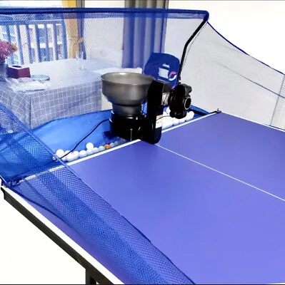$45 • Buy Portable Doube Fish Table Tennis Ball Catch Net Multiball Or Robot Training